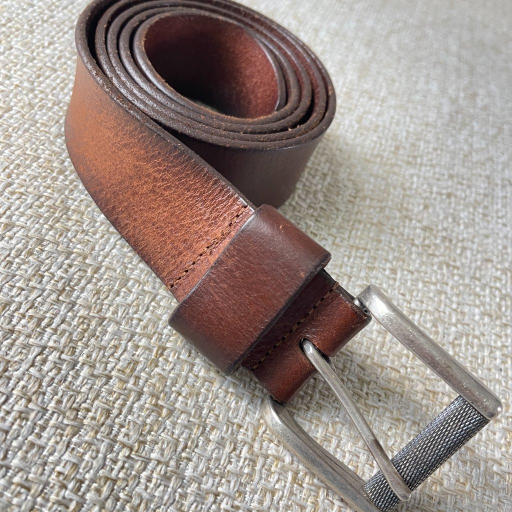 1901 Men's Belt Brown Genuine Leather Classic Belt Formal Suit Belt Xl (40-42) S